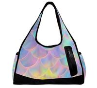 Borse da palestra, borsa sportiva, borsa da allenamento, borsa da palestra per yoga, sport, palestra, sirena, cartone animato, tartaruga, medusa, Motivo 3631, 47x16.5x27cm(18.5x6.5x10.6in)