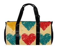 Borse da palestra, borsa sportiva, borsone da palestra, borsone da viaggio per aereo, animali d'amore, cervi e uccelli, Motivo 3198, 45x23x23cm(17.7x9x9in)