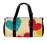 Borse da palestra, borsa sportiva, borsone da palestra, borsone da viaggio per aereo, animali d'amore, cervi e uccelli, Motivo 3196, 45x23x23cm(17.7x9x9in)