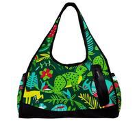 Borse da palestra, borsone, borsa da allenamento, borsa da viaggio, borsa da weekender, campo di lavanda con paesaggio francese, Motivo 1384, 47x16.5x27cm(18.5x6.5x10.6in)