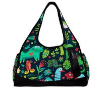 Borse da palestra, borsone, borsa da allenamento, borsa da viaggio, borsa da weekender, campo di lavanda con paesaggio francese, Motivo 1383, 47x16.5x27cm(18.5x6.5x10.6in)