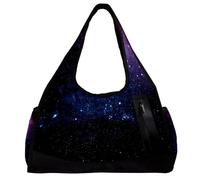 Borse da palestra, borsone da uomo, borse da palestra da donna, borsa da weekender, cielo stellato notturno viola galassia, Motivo 5519, 47x16.5x27cm(18.5x6.5x10.6in)