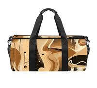 Borse da palestra, borsone da uomo, borse da palestra per donne, borsa da notte per weekender, musica colorata note art, Motivo 5051, 45x23x23cm(17.7x9x9in)
