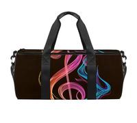 Borse da palestra, borsone da uomo, borse da palestra per donne, borsa da notte per weekender, musica colorata note art, Motivo 5049, 45x23x23cm(17.7x9x9in)