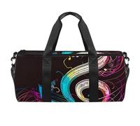 Borse da palestra, borsone da uomo, borse da palestra per donne, borsa da notte per weekender, musica colorata note art, Motivo 5050, 45x23x23cm(17.7x9x9in)