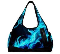 Borse da palestra da uomo, borsa da palestra da uomo, borsa da allenamento, borsone da viaggio per aereo, Doodle Art Dragonfly Heart Cartoon Lovely, Motivo 292, 47x16.5x27cm(18.5x6.5x10.6in)