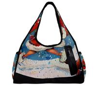Borse da palestra da uomo, borsa da palestra da uomo, borsa da palestra da donna, borsa da palestra per yoga, sport, borsa da palestra, buon Natale Babbo Natale, Motivo 2181,