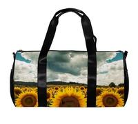 Borse da palestra da uomo, borsa sportiva, borsa da palestra da donna, borsa da weekender, borsa da notte, campo naturale, girasole, Motivo 5232, 45x23x23cm(17.7x9x9in)