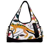 Borse da palestra da uomo, borsone da palestra, borse da donna, borsa da weekender, borsa per la notte, fiore dente di leone floreale, Fantasia 1113, 47x16.5x27cm(18.5x6.5x10.6in)