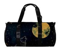 Borse da palestra da uomo, borsone da uomo, borsa da palestra da donna, borsa da palestra sportiva, nuoto, paesaggio notturno città luna, Motivo 5446, 45x23x23cm(17.7x9x9in)