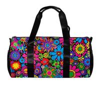 Borse da palestra da uomo, borsone da uomo, borsone da palestra, borsa da palestra sportiva, borsa da nuoto, fiore floreale bianco Phalaenopsis blu ortensia, Motivo 1054, 45x23x23cm(17.7x9x9in)