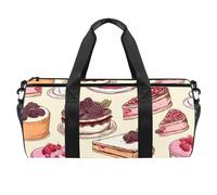 Borse da palestra per donna,borsone da viaggio,dessert torta ciliegia fragola,borsa da palestra per uomo