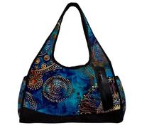 Borse da palestra per donna,borsone da viaggio,Fiore della mandala dell'acquerello dell'annata,borsa da palestra per uomo