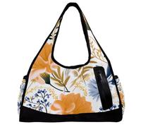 Borse da palestra per donna,borsone da viaggio,fiore dell'acquerello lascia tropicale,borsa da palestra per uomo