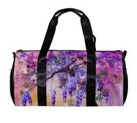 Borse da palestra per donna,borsone da viaggio,fiore dell'acquerello viola rosa,borsa da palestra per uomo