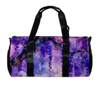 Borse da palestra per donna,borsone da viaggio,fiore dell'acquerello viola rosa,borsa da palestra per uomo