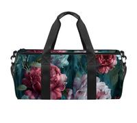 Borse da palestra per donna,borsone da viaggio,Fiore di peonia vintage,borsa da palestra per uomo