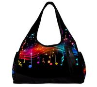 Borse da palestra per donna,borsone da viaggio,nota musicale colorata,borsa da palestra per uomo