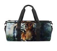 Borse da palestra per donna,borsone da viaggio,Ritratto animale della foresta Tigre,borsa da palestra per uomo
