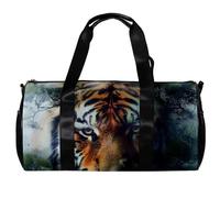 Borse da palestra per donna,borsone da viaggio,Ritratto animale della foresta Tigre,borsa da palestra per uomo