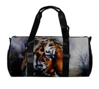 Borse da palestra per donna,borsone da viaggio,Ritratto animale della foresta Tigre,borsa da palestra per uomo