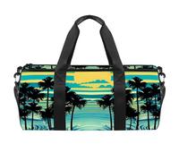 Borse da palestra per uomo,borsoni da viaggio per donna,Fiore della palma verde tropicale,borsa da allenamento