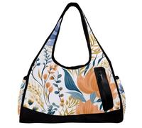 Borse da palestra per uomo,borsoni da viaggio per donna,fiore dell'acquerello lascia tropicale,borsa da allenamento