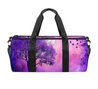 Borse da palestra per uomo,borsoni da viaggio per donna,fiore viola albero cielo lavanda,borsa da allenamento