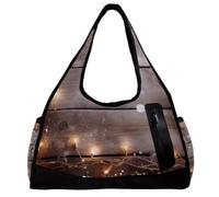 Borse da palestra per uomo,borsoni da viaggio per donna,luci di natale decorazione tavole di legno,borsa da allenamento