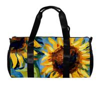 Borse da palestra per uomo,borsoni da viaggio per donna,pianta dell'acquerello girasoli floreali,borsa da allenamento