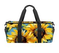 Borse da palestra per uomo,borsoni da viaggio per donna,pianta dell'acquerello girasoli floreali,borsa da allenamento