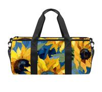 Borse da palestra per uomo,borsoni da viaggio per donna,pianta dell'acquerello girasoli floreali,borsa da allenamento
