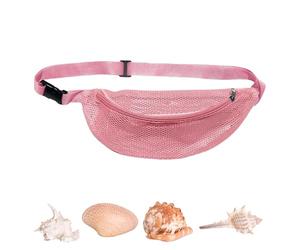 Borse da spiaggia in rete, borsa da spiaggia in mesh per,Organizzatore di shell con cinturino regolabile | Organizzatore leggero, pacchetto di vita con cerniera per la navigazione in viaggio