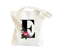 Borse da spiaggia iniziale per donne,Borsa da spiaggia iniziale - Tote casual fleu per lo shopping,Borsa tote da spiaggia con monogramma, organizzatore di trucco cosmetico per, e, Se référer