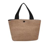 Borse Da Spiaggia Intrecciate Per Donna,Grande Borsa In Paglia | Borsa Boho Anti-Sabbia Tracolla Spaziosa Festival Musica Vacanze Sport Corsa Picnic Città, Nero , Taglia unica