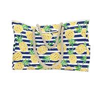 Borse da spiaggia per le donne grande borsa da spiaggia borsa da donna borsa a prova di sabbia borsa da spiaggia per palestra drogheria viaggio sotto il sedile bagagli con ruote 18x14x8, C, Taglia