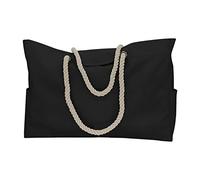 Borse da spiaggia per le donne grande borsa da spiaggia borsa da donna borsa a prova di sabbia borsa da spiaggia per palestra drogheria viaggio sotto il sedile bagagli con ruote 18x14x8, Nero , Taglia