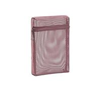 Borse da toeletta per trucco in rete borse portatili da viaggio per lavare il corpo strumenti da doccia organizer da appendere per cosmetici, Rosa-L., Taglia unica