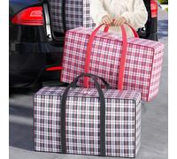 Borse da trasporto extra resistenti e di grandi dimensioni con cerniera, borsone pieghevole portatile per uomo e donna, borsa per il ricovero stagionale di abiti di grandi dimensioni per lavoro, casa,