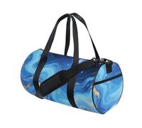 Borse da viaggio blu e oro con struttura in marmo da portare sulla spalla Weekend Tote Escursionismo pieghevole