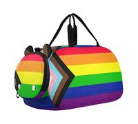 Borse da viaggio con bandiera del Messico per viaggio Tote Weekender Bagagli notturni Bambini Sport Carry on Duffel Bag Boy, Bandiera dell'orgoglio dei diritti LGBTQ, classico