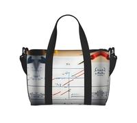 Borse da viaggio con formula matematica, borsa da viaggio da donna, borsa sportiva da palestra, borsone da allenamento, durante la notte, Nero , Taglia unica