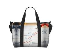 Borse da viaggio con formula matematica, borsa da viaggio per donne, borsa da palestra sportiva, borsa da viaggio, borsa da viaggio, borsa da viaggio per la notte, nero, Taglia unica