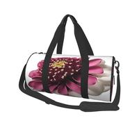 Borse da viaggio di grande capacità con fiori di rosa e borse sportive con manici ad anello per il fine settimana e borse rotonde possono essere utilizzate sia da uomini che da donne, Nero , Taglia