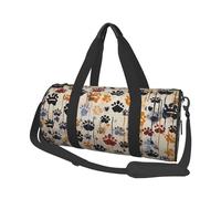 Borse da viaggio di grande capacità con stampa di ossa di cane e borse sportive con manici ad anello nella parte superiore borse per il fine settimana e borse rotonde possono essere utilizzate sia da