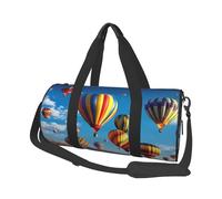 Borse da viaggio di grande capacità e borse sportive con manici ad anello per il fine settimana e borse rotonde possono essere utilizzate sia da uomini che da donne, Nero , Taglia unica, Borsone da