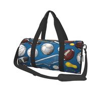 Borse da viaggio di grande capacità per baseball, basket, calcio, hockey, borse sportive con manici ad anello nella parte superiore del fine settimana e borse rotonde possono essere utilizzate sia da
