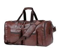 Borse Da Viaggio Duffle Per Uomini Resistente Vintage Pelle PU Grande | Borsa Da Viaggio Per Uomo Per Viaggi Duffel Per Fidanzato Padre Marito Viaggi Weekend Palestra Lavoro Business Scar