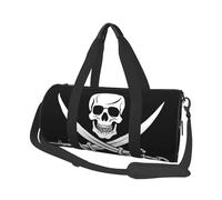Borse da viaggio e borse sportive con bandiera pirata di grande capacità, manici ad anello nella parte superiore del fine settimana e borse rotonde possono essere utilizzate sia da uomini che da