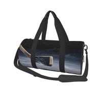 Borse da viaggio e borse sportive di grande capacità con manici ad anello per il fine settimana e borse rotonde possono essere utilizzate sia da uomini che da donne, Nero , Taglia unica, Borsone da